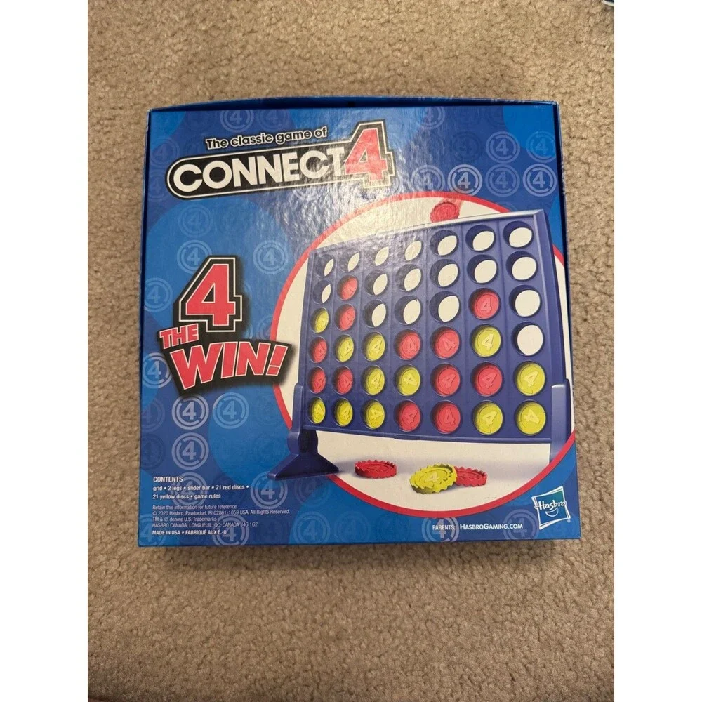 Hasbro Gaming Connect 4 Classic Grid,4 In A Row Game,Strategy Board Games For 6